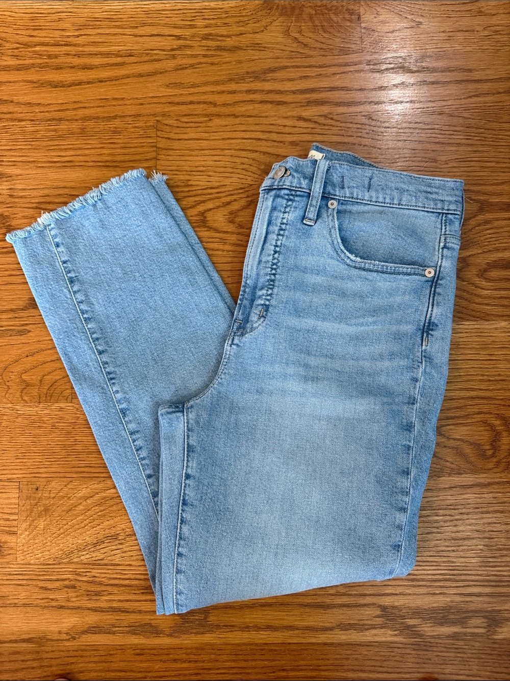 Madewell The Perfect Vintage High Rise Straight Jeans Raw Hem 29 - Picture 12 of 13